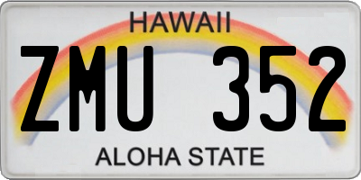 HI license plate ZMU352