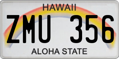 HI license plate ZMU356