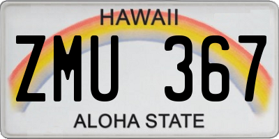 HI license plate ZMU367