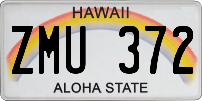 HI license plate ZMU372