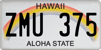 HI license plate ZMU375