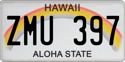 HI license plate ZMU397