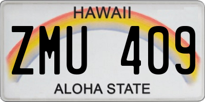 HI license plate ZMU409