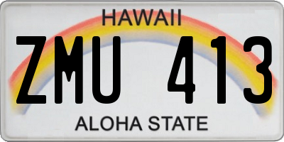 HI license plate ZMU413