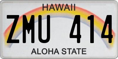 HI license plate ZMU414