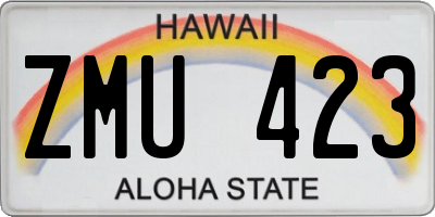 HI license plate ZMU423