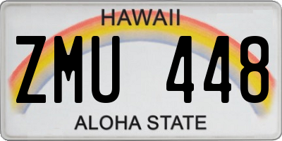 HI license plate ZMU448