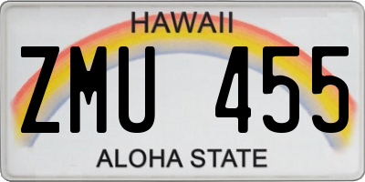 HI license plate ZMU455