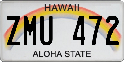 HI license plate ZMU472