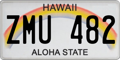 HI license plate ZMU482