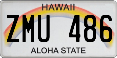 HI license plate ZMU486