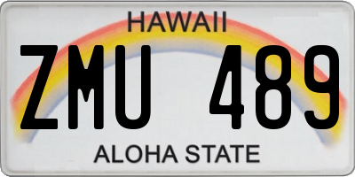 HI license plate ZMU489