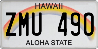 HI license plate ZMU490
