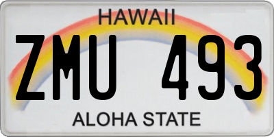 HI license plate ZMU493