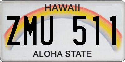 HI license plate ZMU511