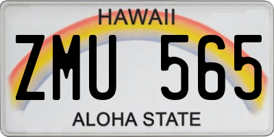 HI license plate ZMU565