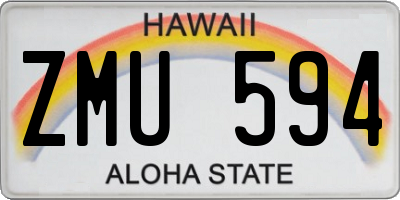 HI license plate ZMU594