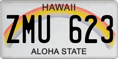 HI license plate ZMU623