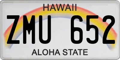 HI license plate ZMU652