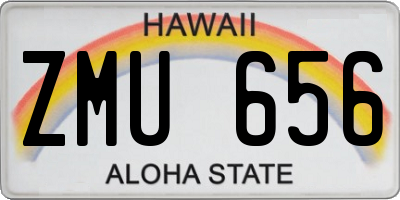 HI license plate ZMU656