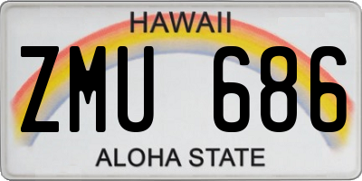 HI license plate ZMU686