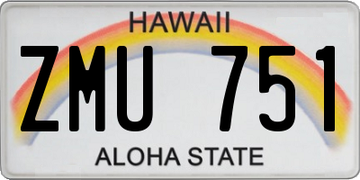 HI license plate ZMU751