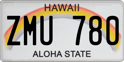 HI license plate ZMU780