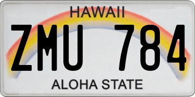 HI license plate ZMU784