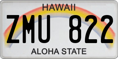 HI license plate ZMU822