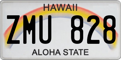 HI license plate ZMU828