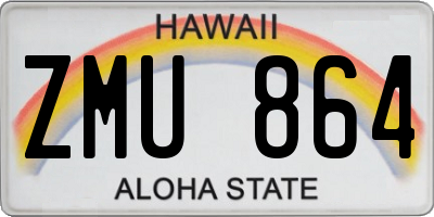 HI license plate ZMU864