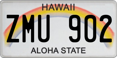 HI license plate ZMU902
