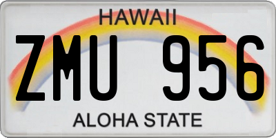HI license plate ZMU956