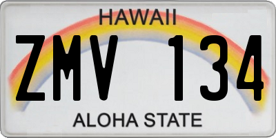HI license plate ZMV134