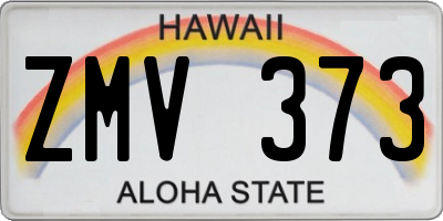 HI license plate ZMV373
