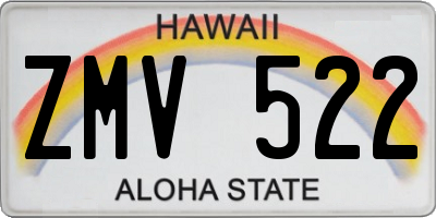 HI license plate ZMV522