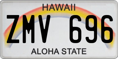 HI license plate ZMV696