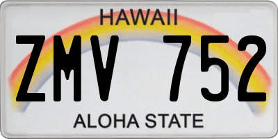 HI license plate ZMV752