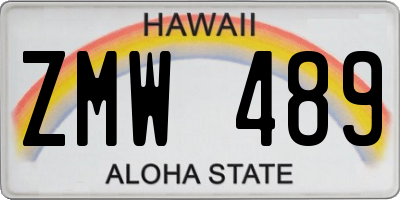 HI license plate ZMW489