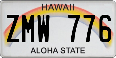HI license plate ZMW776