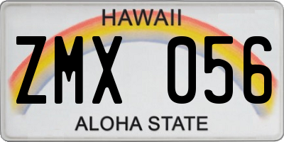 HI license plate ZMX056