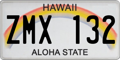 HI license plate ZMX132