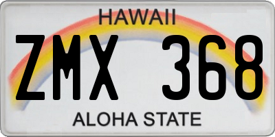 HI license plate ZMX368