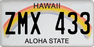 HI license plate ZMX433