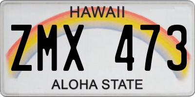 HI license plate ZMX473