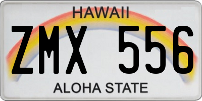 HI license plate ZMX556