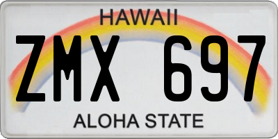 HI license plate ZMX697