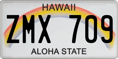 HI license plate ZMX709