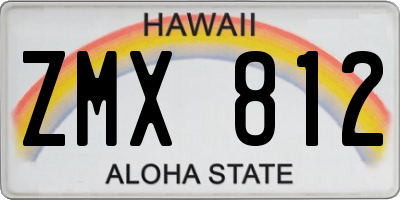 HI license plate ZMX812