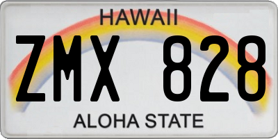HI license plate ZMX828